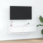 vidaXL Meuble TV Blanc 100 x 31 x 25.5 cm Bois d'ingénierie