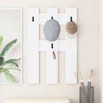 vidaXL Porte-manteau mural Blanc 65 x 3 x 100 cm Bois d'ingénierie