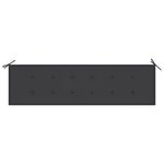 vidaXL Banc de jardin avec coussin anthracite 175 cm Teck massif