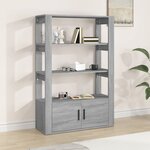 vidaXL Buffet Sonoma gris 80x30x119 5 cm Bois d'ingénierie