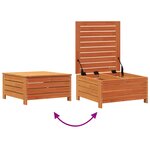 vidaXL Repose-pied de jardin cire marron 62x63 5x32 cm bois pin massif