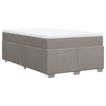 vidaXL Sommier à lattes de lit avec matelas Taupe 120x200 cm Tissu