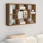 vidaXL Étagère murale Chêne marron 85x16x52 5 cm Bois d'ingénierie