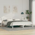 vidaXL Cadre de lit avec des lumières à LED Blanc 200 x 200 cm bois