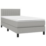 vidaXL Sommier à lattes de lit avec matelas LED Gris clair 100x200 cm