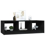 vidaXL Table basse noir 110x50x34 cm bois de pin massif