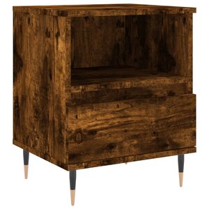 vidaXL Table de chevet chêne fumé 40x35x50 cm bois d’ingénierie