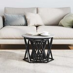 vidaXL Table d'appoint empilable 3 Pièces Gris Sonoma