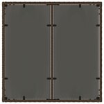 vidaXL Table de jardin avec dessus en verre marron résine tressée