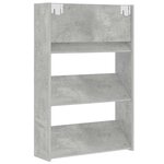 vidaXL Armoire à chaussures murale Gris béton 60x18x90 cm Aggloméré