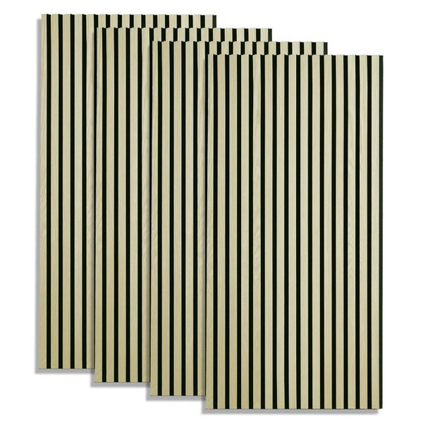 4 Panneaux muraux 60x120 bois crème acoustiques