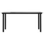 vidaXL Ensemble à manger jardin 7Pièces marron rpoly otin verre