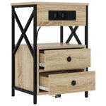 vidaXL Cabinet de chevet avec tiroir Chêne sonoma 40 x 31 x 60 cm