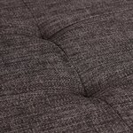 Banquette banc pour coffre de rangement en lin avec couvercle marron 114 cm 3013009