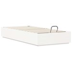 vidaXL Cadre de lit ottoman avec stockage Blanc 80 x 200 cm Pin massif