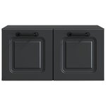 vidaXL Meuble TV mural Noir 59 5 x 31 x 30 cm Bois d'ingénierie
