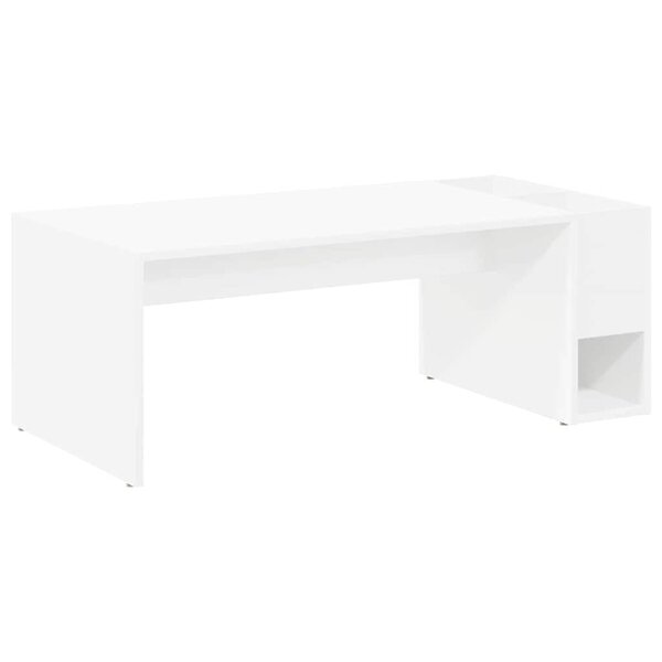 vidaXL Table basse Blanc 101 5 x 50 x 37 cm Bois d'ingénierie