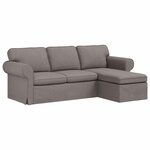 vidaXL Canapé Taupe 215 x 138 x 80 cm tissu