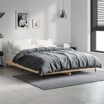 vidaXL Cadre de lit sans matelas chêne sonoma 140x190 cm