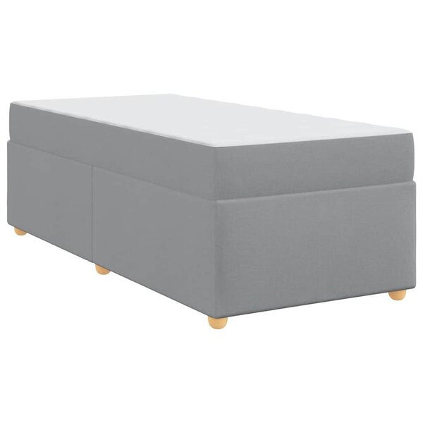 vidaXL Cadre de lit avec matelas Gris clair 80 x 200 cm tissu