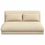 vidaXL Fauteuil de sol ajustable Crème Tissu