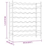 vidaXL Casier à bouteilles pour 48 bouteilles Doré Métal