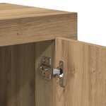 vidaXL Buffet chêne artisanal 92x35x75 cm bois d'ingénierie