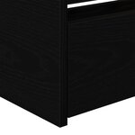 vidaXL Lit réversible Chêne noir Bois d'ingénierie 90 x 200 cm Durable