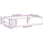 vidaXL Tiroirs sous le lit avec roulettes 2 Pièces 80x55x17 cm pin massif