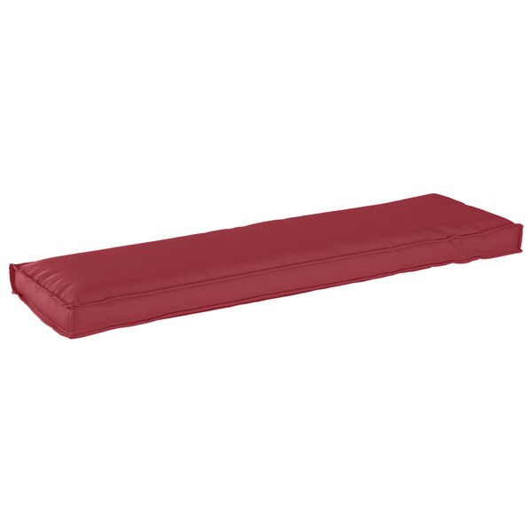 vidaXL Coussin pour banc de palette Bordeaux 140 x 40 x 8 cm