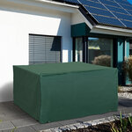 Housse de protection etanche pour meuble salon de jardin rectangulaire 135L x 135l x 75H cm vert