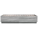 vidaXL Cadre de lit sonoma gris 90x190 cm bois d'ingénierie