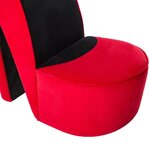 vidaXL Chaise en forme de talon haut rouge velours