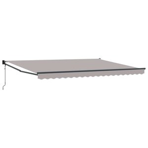 vidaXL Auvent Gris clair 450 x 300 x 165 cm Polyester et métal