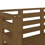 vidaXL Banc de jardin marron miel 111 5x53x71 cm bois massif de pin