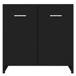 vidaXL Armoire de salle de bain noir 60x33x61 cm Bois d'ingénierie