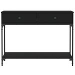 vidaXL Table console noir 100x34 5x75 cm bois d'ingénierie