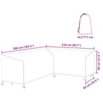 vidaXL Housse pour mobilier d'extérieur 260 x 210 x 80 cm