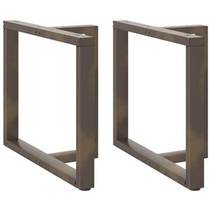 vidaXL Pieds de table à manger en T 2 pièces Noir 90x35x(72-73) cm Acier