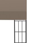 vidaXL Belvédère mural 4x3 m Taupe Tissu