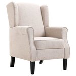 vidaXL Fauteuil Beige Tissu