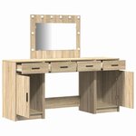 vidaXL Table de Toilette avec tiroir 3 Pièces Marron 40 x 41 x 75 cm
