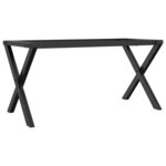 vidaXL Pieds de table basse cadre en X 80x40x43 cm acier
