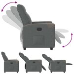 vidaXL Fauteuil inclinable Gris foncé Tissu