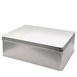 Boîte rectangulaire en fer blanc XL  vernis alimentaire  27 x 20 x 9 cm