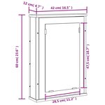 vidaXL Armoire à miroir de salle de bain sonoma gris bois d’ingénierie