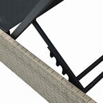 vidaXL Transat avec coussin 1-personne Beige 60 x 200 x 27cm polyrotin