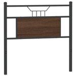 vidaXL Tête de lit chêne marron 80 cm bois d'ingénierie et acier