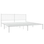 vidaXL Cadre de lit métal sans matelas et tête de lit blanc 193x203 cm