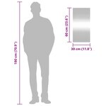 vidaXL Miroir mural 30x60 cm verre rectangulaire